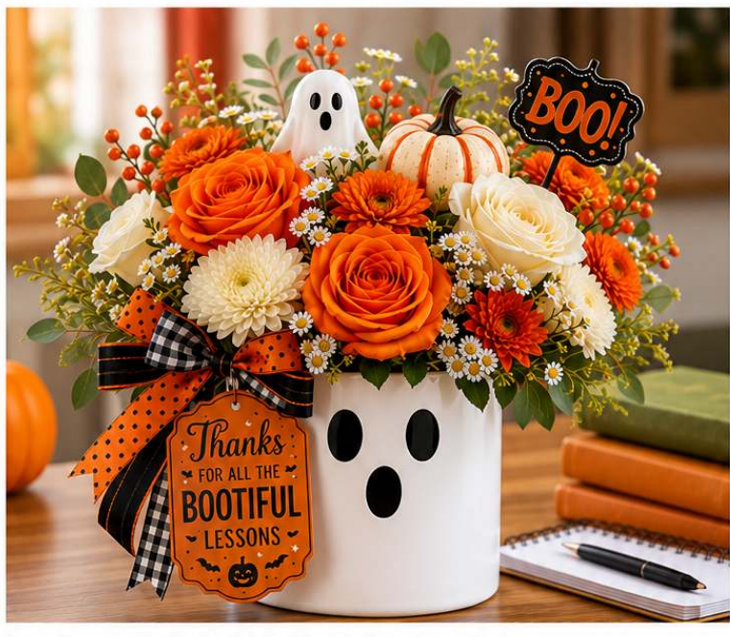 Ceramic Boo Vase Arrangement