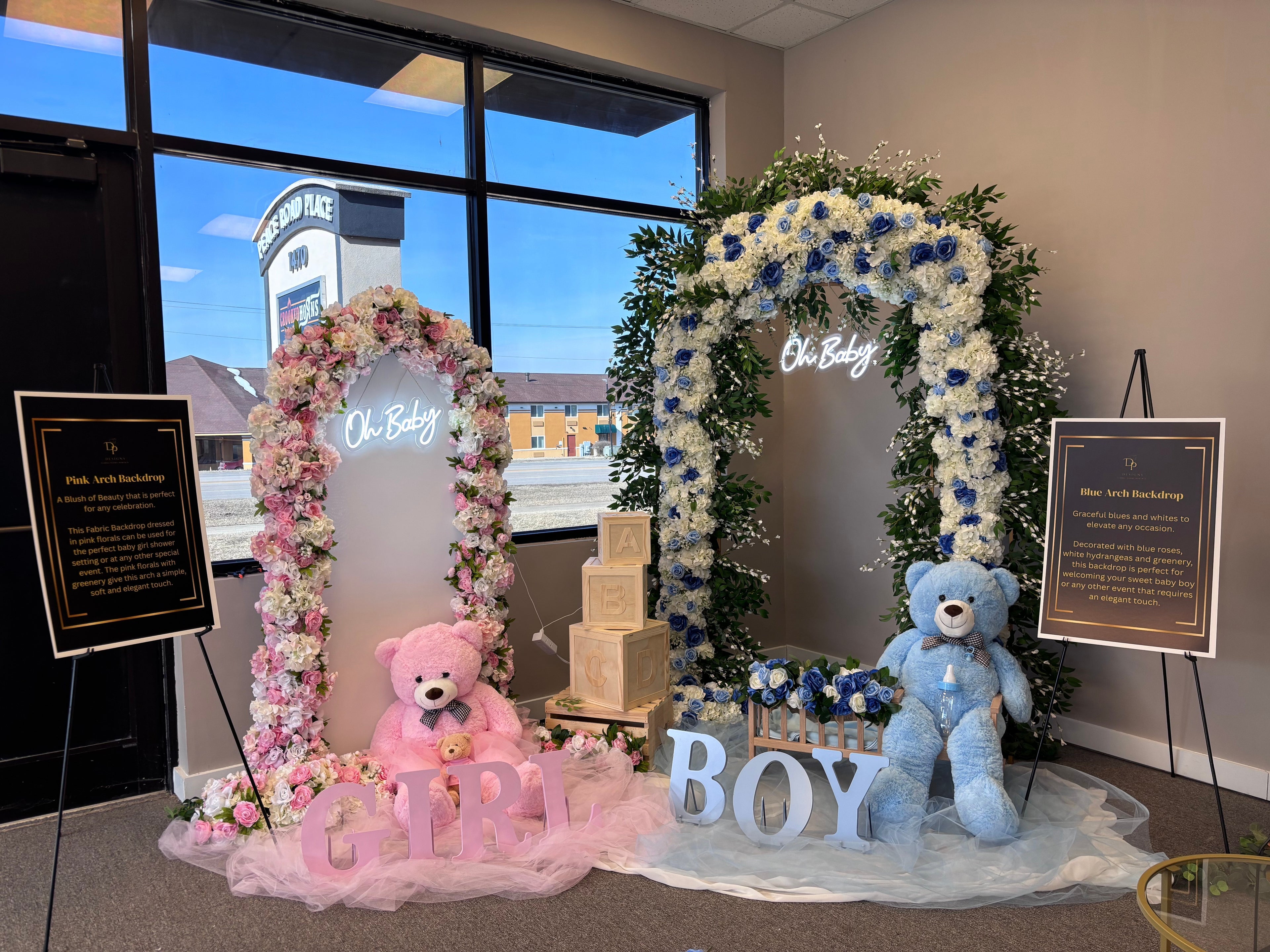 Oh Baby – Pink Floral Arch Set